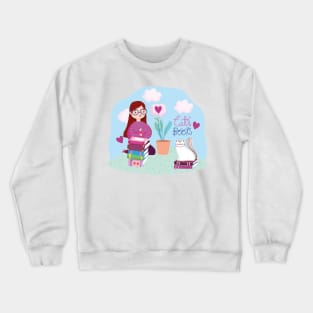 Cats and Books Crewneck Sweatshirt